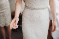 06 sparkling wedding dress with a thin belt