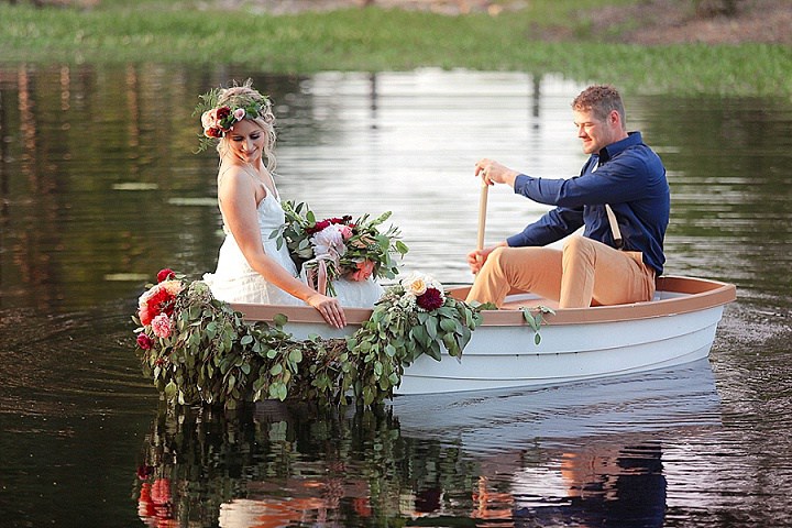 A boat can be used for leaving the ceremony place or exit