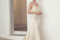 Ivory silk wedding dress