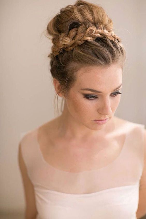 braided top knots are a cool take on classics