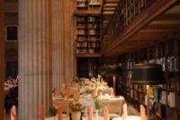 12 ibrary wedding in St. Paul, MN, the decor is very elegant