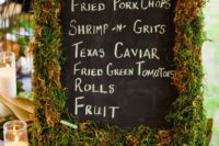 19 moss covered chalkboard menu sign
