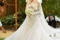 20 glitter ivory wedding dress will reflect snow and look gorgeous