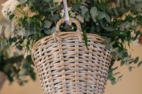 22 hanging basket full of flowers can be used anywhere, from your arch to your reception