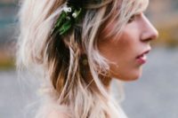 25 partial greenery crown for wearing with a fishtail braid