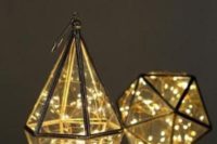 29 LED-filled geo lanterns will make any wedding cozier
