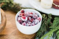 30 yummy sugared cranberries are a perfect winter wedding snack