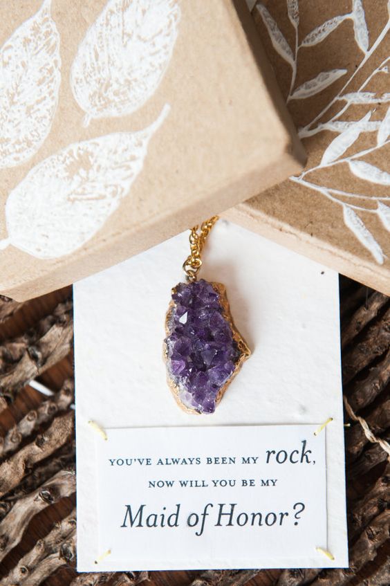 geode necklaces will be an awesome gift for your bridesmaids