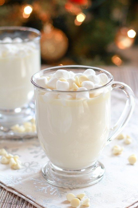 white hot chocolate with marshmallows