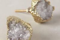 39 geode studs for the bride or bridesmaids