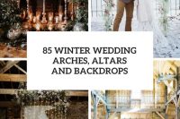 85 winter wedding arches, altars and backdrops cover