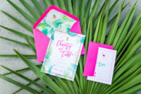 02 The wedding stationery was done in the color of the whole shoot was hot pink