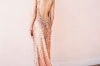 03 backless sequin copper wedding dress
