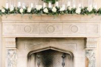 07 a boxwood wreath look great above a fireplace
