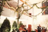 07 enchanted forest wedding with fir garlands and fir trees