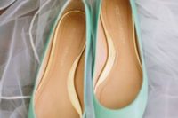 07 mint and gold flats for brides or bridesmaids