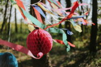 10 Simple paper decorations, buntings and garlands in bold colors are ideal for decorating such a colorful fiesta wedding