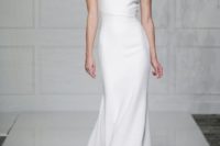 11 sheath short sleeve simple wedding dress for a minimalist bride
