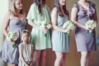 17 mint and lavender bridesmaids’ dresses