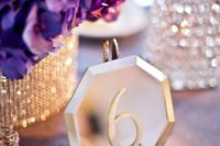 mirrors are popular for wedding decor and such table numbers can be DIYed