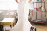 26 let your doggie sit on your wedding dress train