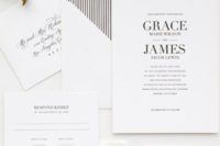 37 simple black and white invitations