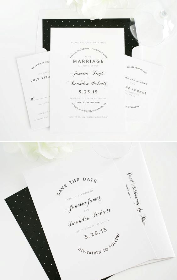 modern stationery with polka dots