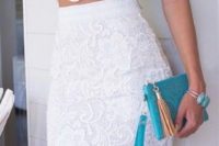 39 chic wwhite lace bridal separate with a slim skirt