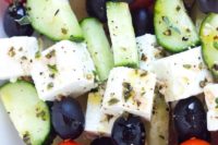 40 Greek salad skewers