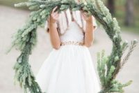 40 large fir winter wedding wreath for a rustic feel