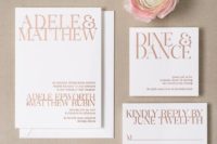 41 modern stationery with gold foil decor