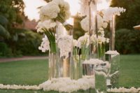 42 mirror flower stands for outdoor wedding decor