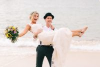 01 This boho beach wedding took place on a beach in Sydney