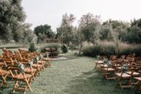 04 The ceremony spot was an open and airy space with rustic chairs for the guests