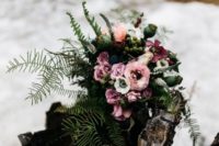 04 The wedding bouquet was a textural and woodland one, romantic and sweet