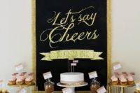 05 add some gold and glitter to your dessert bar to make it fun