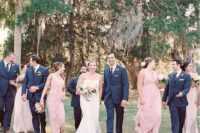 07 blush gowns flatter any appearance type, so your bridesmaids will love them