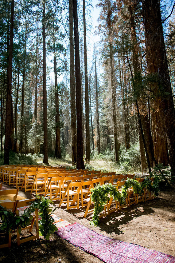 There were several ceremony spots to choose from and the tall trees all around created a mood