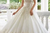 08 gorgeous lace embellished sweetheart wedding gown