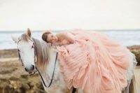 08 peach ruffle wedding dress for romantic brides