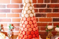 10 Instead of a wedding cake the guys took an ombre macaron tower to add even more French chic
