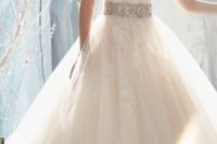 10 a classic A-line wedding dress is perfect for a traditional bride