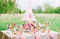 10 pastel and colorful boho chic bridal shower with a rustic feel