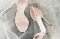 16 blush crystal strap wedding shoes by Gucci