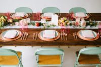 18 stunning mint, rose gold and peach wedding table