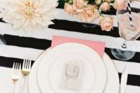 20 black and blush wedding table decor with pink and white touches