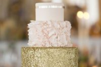 23 glitter and blush ruffle cake is right what you need for a glam party