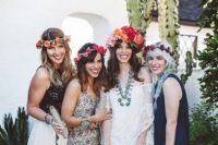 24 dress up in boho outfits and add flower crowns