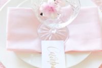 31 decorate your tablescape with blush napkins, cherry blossoms and gold tableware