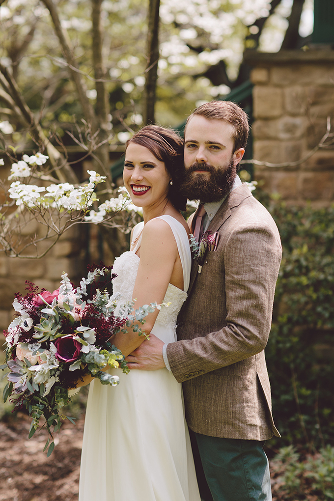 This vintage inspired wedding took place on a Christmas tree farm with a barn